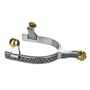 Tabelo SS Rope Design Spurs-Stainless Steel-Mens