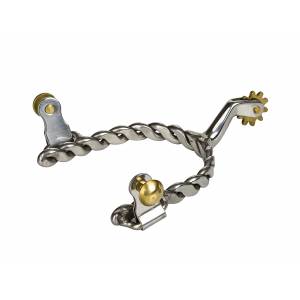 Tabelo SS Twisted Band Spurs-Stainless Steel-Mens