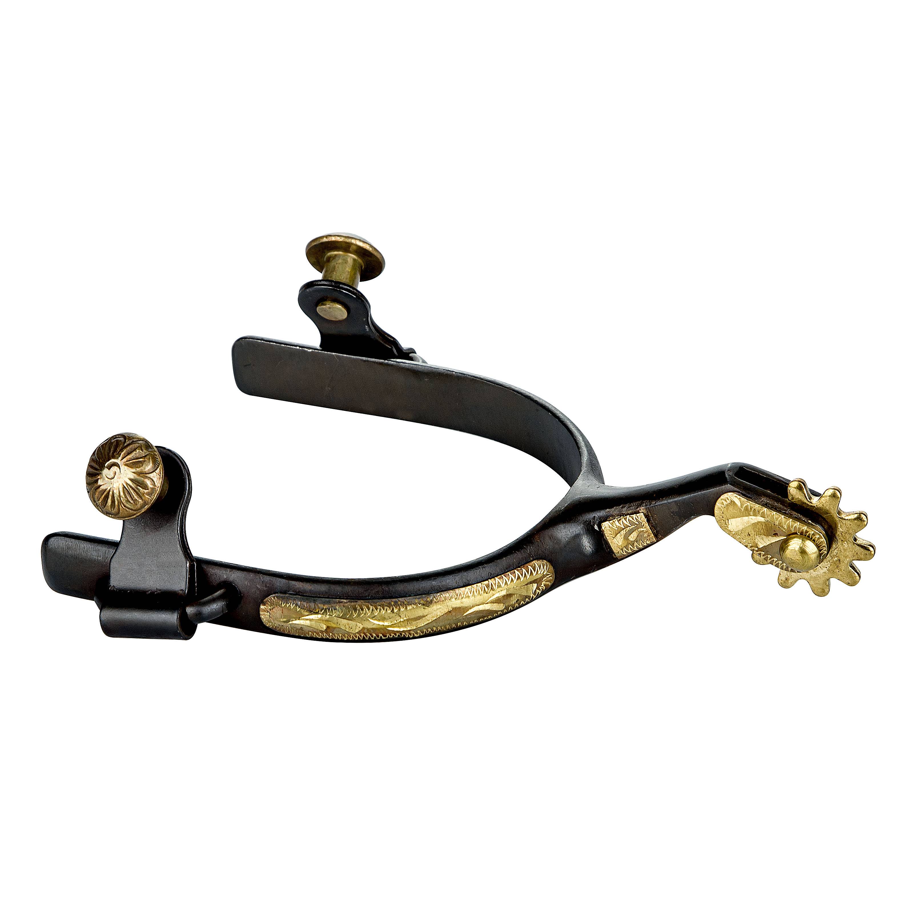 Tabelo BS Roping Spurs with  Engraved Trim