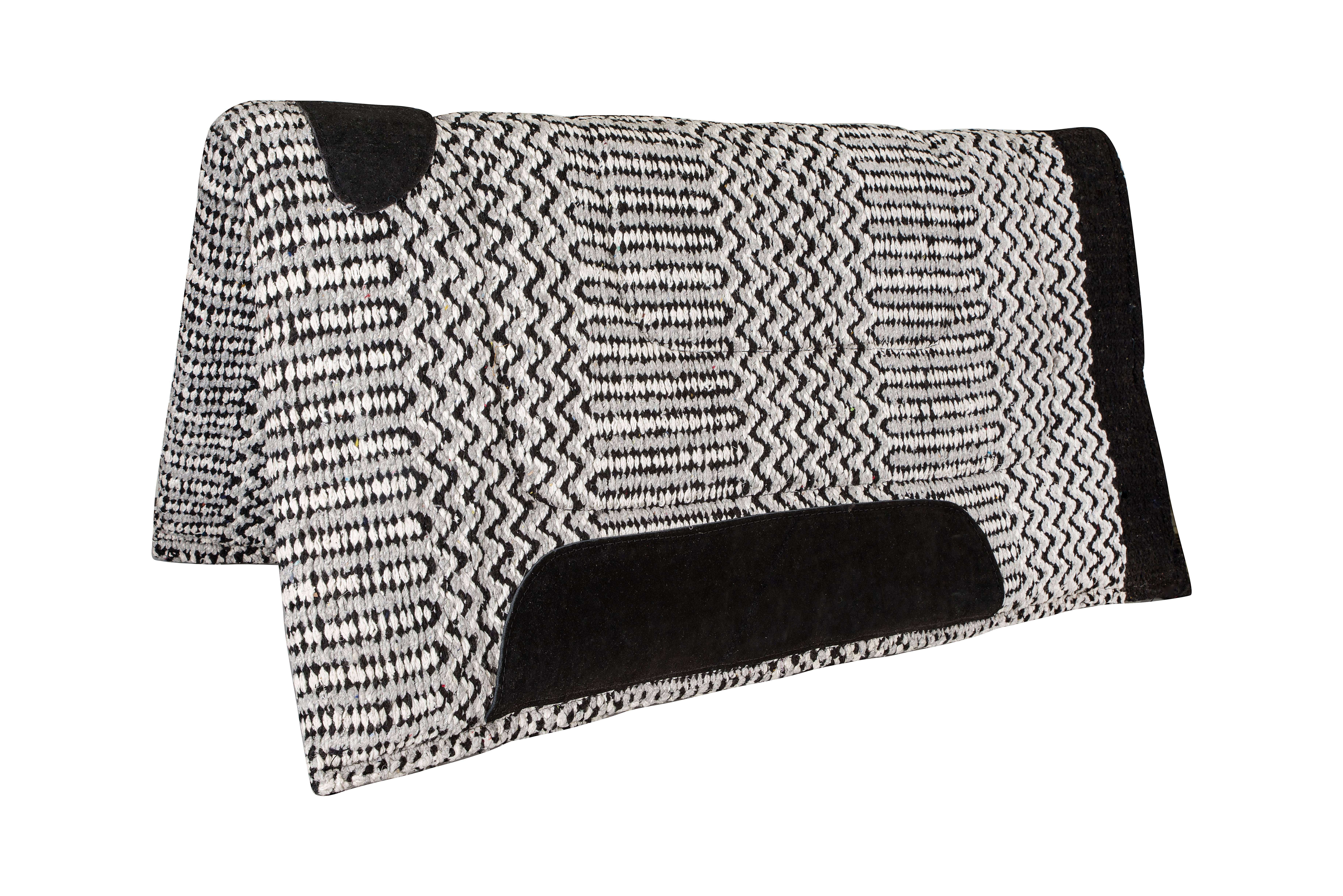 BLANKET-31659-BLACK-32X32 Tabelo Double Weave Saddle Pad sku BLANKET-31659-BLACK-32X32