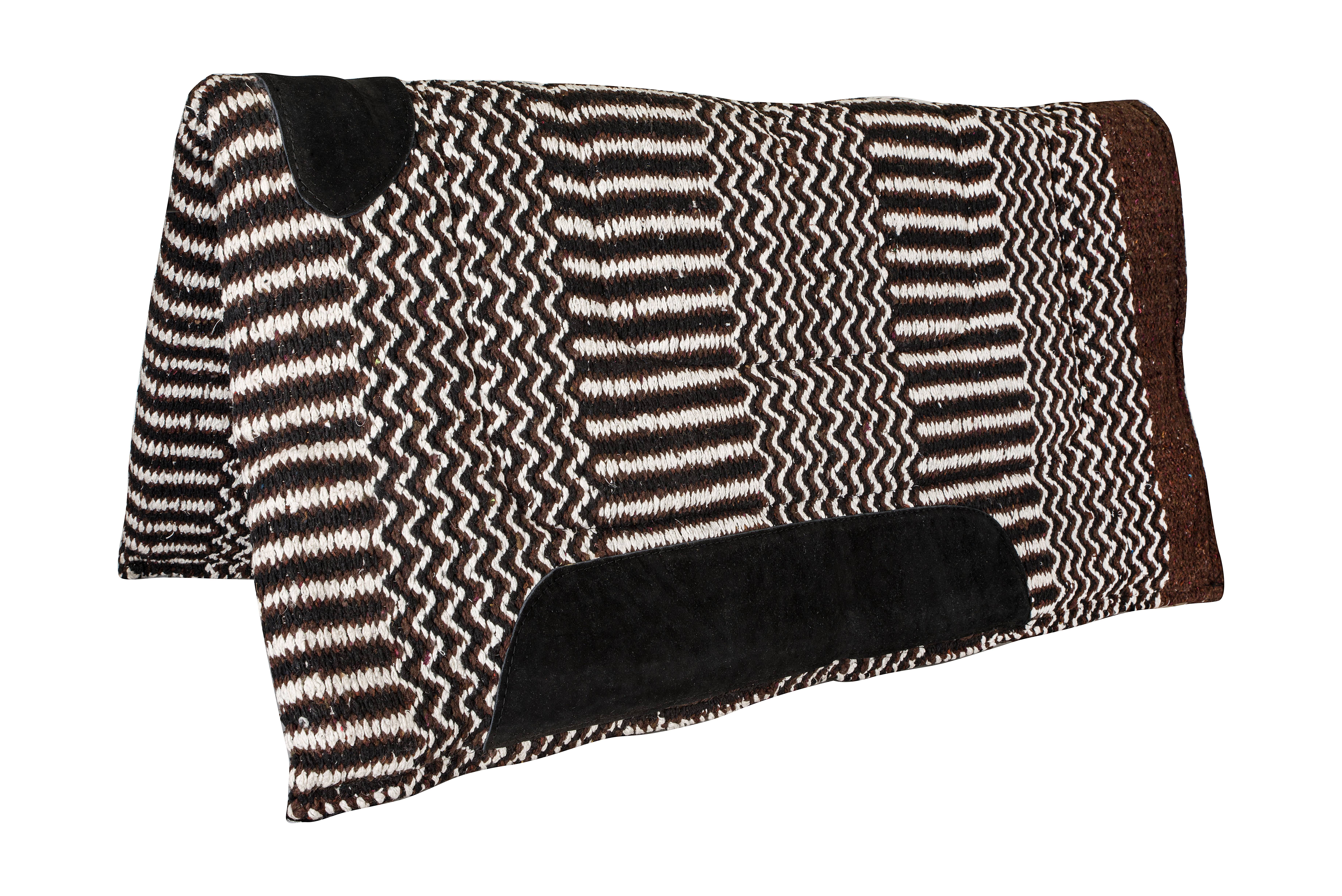 BLANKET-31659-BROWN-32X32 Tabelo Double Weave Saddle Pad sku BLANKET-31659-BROWN-32X32