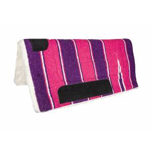 Tabelo Navajo Fleece Pad with  Fleece - Pink/Purple - 30 x 30