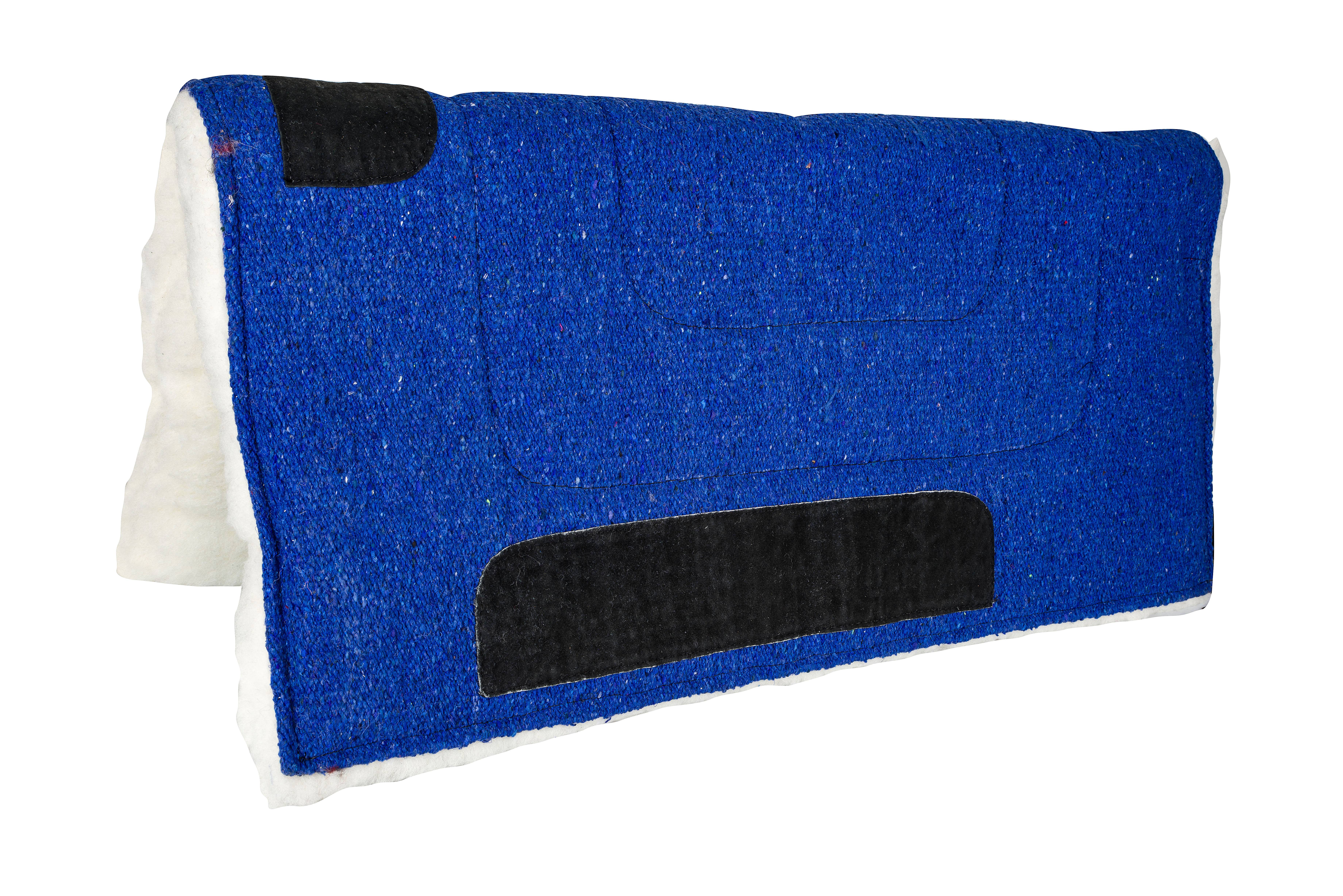 BLANKET-31600-BLUE-32X32 Tabelo Acrylic Saddle Pad with  Fleece sku BLANKET-31600-BLUE-32X32