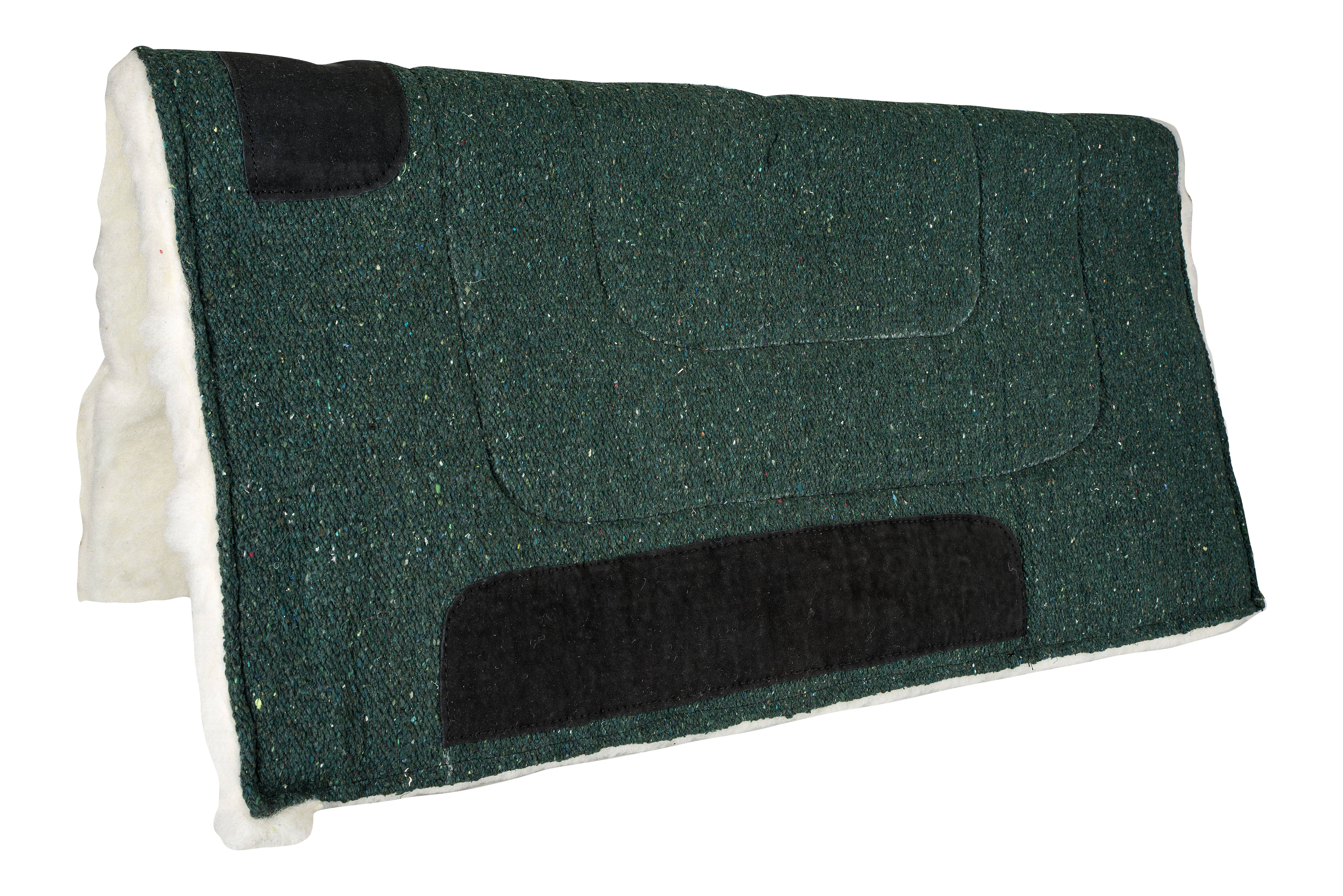 BLANKET-31600-HUNTER-32X32 Tabelo Acrylic Saddle Pad with  Fleece sku BLANKET-31600-HUNTER-32X32