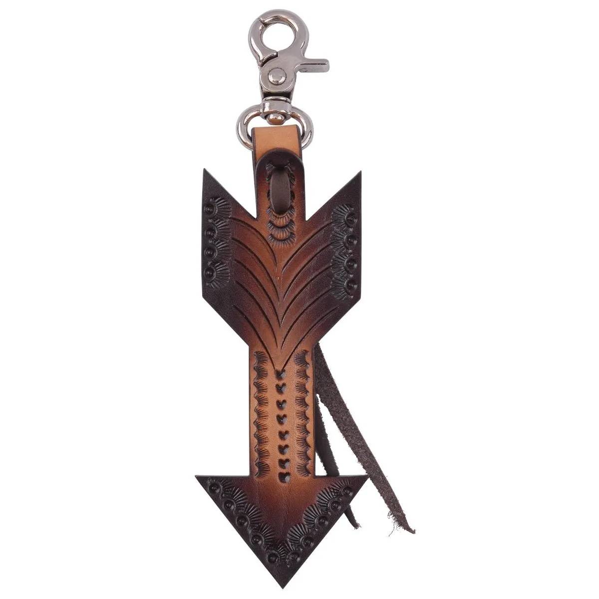 Circle Y Arrow Tooled Saddle Charm
