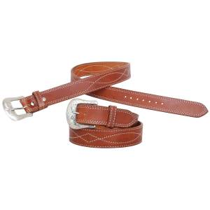 Circle Y Stitched Leather Work Belt