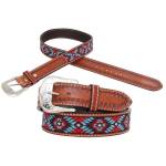 Circle Y Infinity Red Aztec Beated Belt