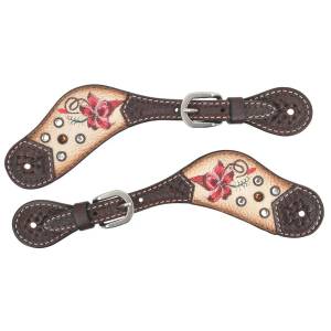 Circle Y Fire Lily Spur Straps