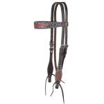 Circle Y Bronco Blue Texas Flower Browband Headstall