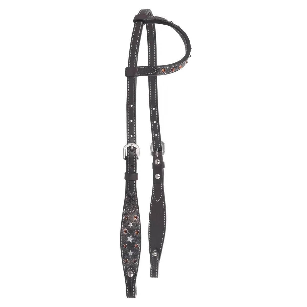 Circle Y Silver Star One Ear Headstall
