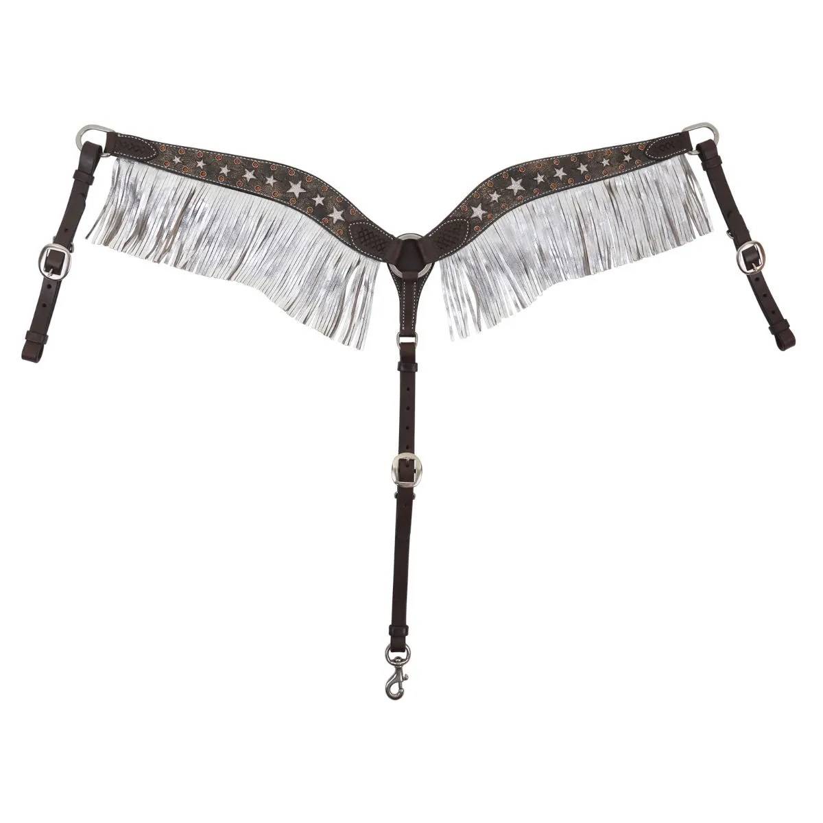 Circle Y Silver Star Breast Collar