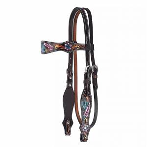 Circle Y Desert Feather Browband Headstall