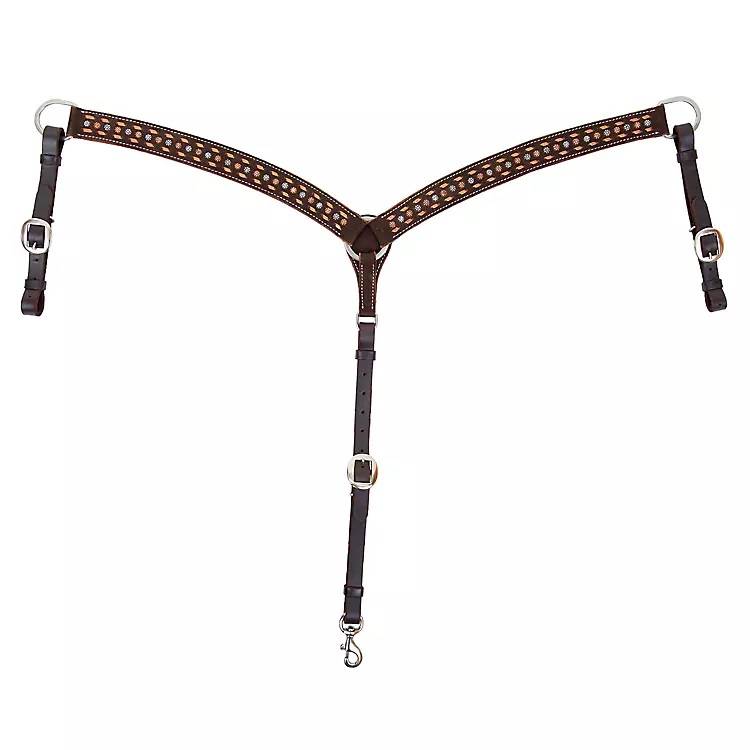 Circle Y Roughout Buckstitch Breast Collar