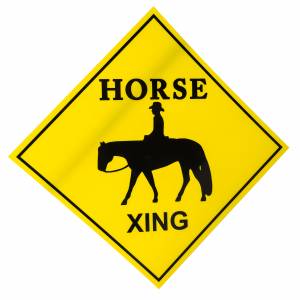 MEMORIAL DAY BOGO: Gatsby Horse Crossing Sign- Western - YOUR PRICE FOR 2