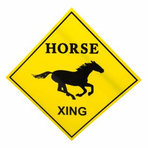 MEMORIAL DAY BOGO: Gatsby Horse Crossing Sign- Horse - YOUR PRICE FOR 2