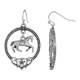 1928 Jewelry Galloping Horse Hoop Drop Earrings