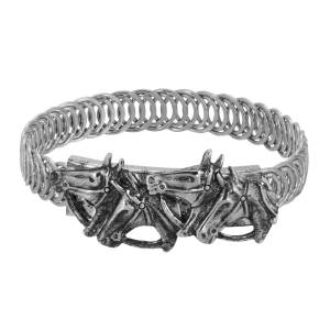 1928 Jewelry Horse Heads Coil Bracelet