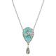 1928 Jewelry Turquoise Enamel Horse Head Necklace