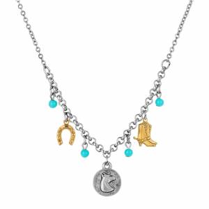 1928 Jewelry Equestrian Multi Charm Necklace