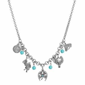 1928 Jewelry Equestrian Multi Charm Necklace