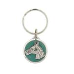 1928 Jewelry Horse Enamel Turquoise Color Key Chain