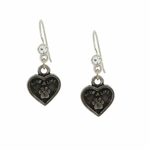 1928 Jewelry Save A Life Heart Earrings