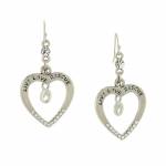 1928 Jewelry Open Heart Crystal Live Love Rescue Drop Earrings