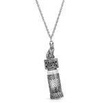 1928 Jewelry Cat Filigree Screw Cap Vial Necklace