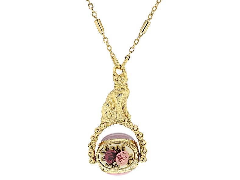 1928 Jewelry Cat Spinner Necklace