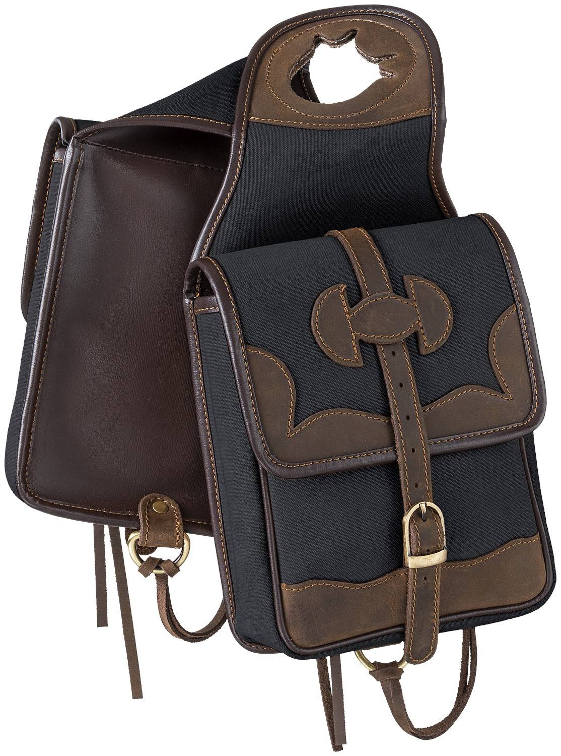 Tough-1 Canvas and Leather Horn Bag