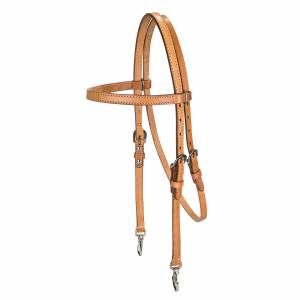 TABELO Browband Training Headstall - Light Oil - Horse