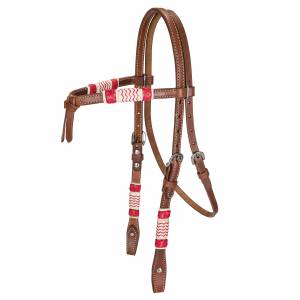 MEMORIAL DAY BOGO: TABELO Cross Over Headstall with Rawhide - YOUR PRICE FOR 2