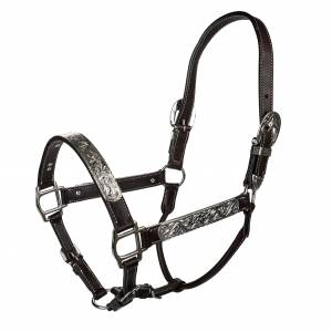 MEMORIAL DAY BOGO: TABELO Leather Halter with Silver - YOUR PRICE FOR 2