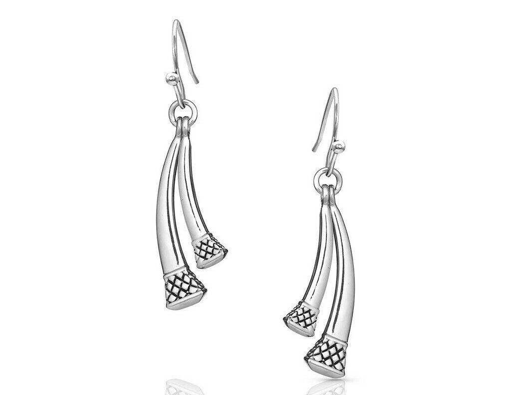 Montana Silversmiths Duo Horseshoe Nail Dangle Earrings