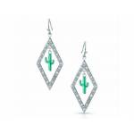 Montana Silversmiths Diamond Cactus Earrings