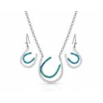 Montana Silversmiths Tipping Luck Sparkly Horseshoe Jewelry Set