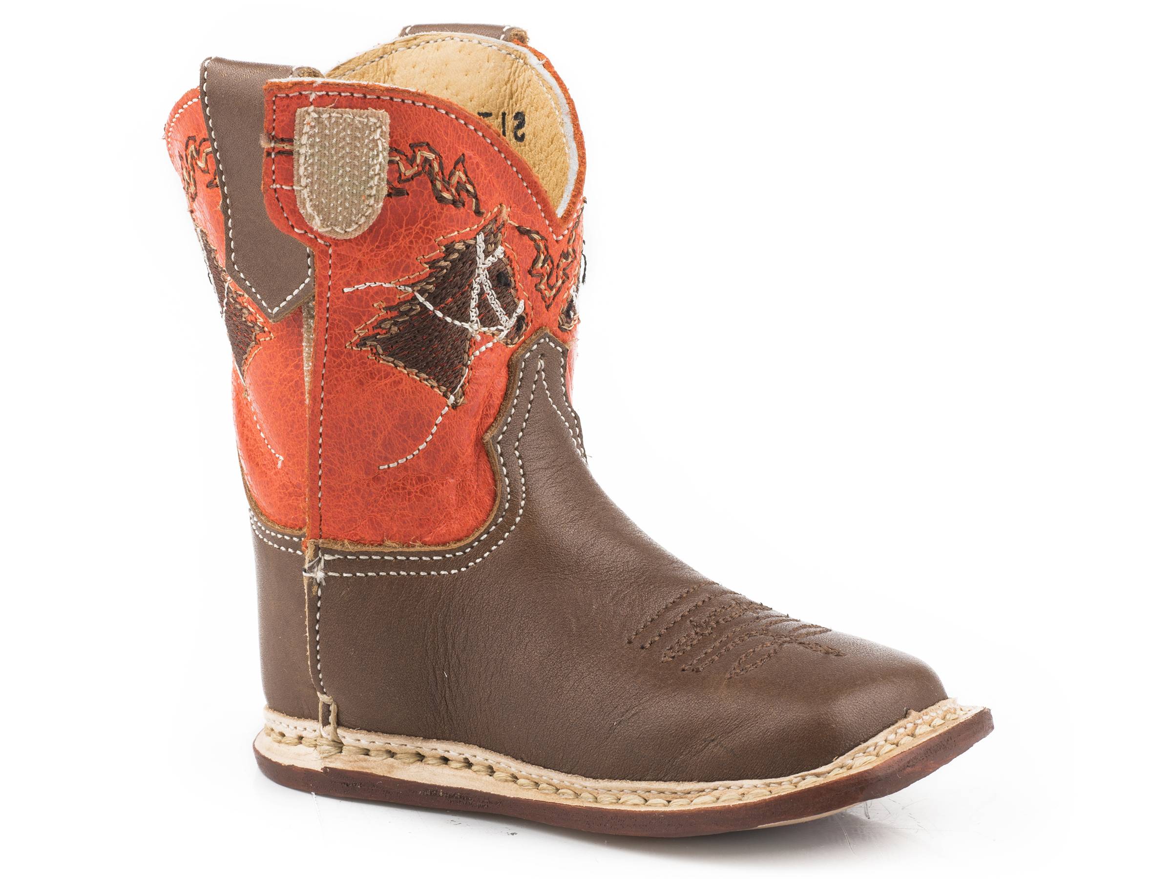 Roper Cowbabies Infant Embroidered Horse Head Boots