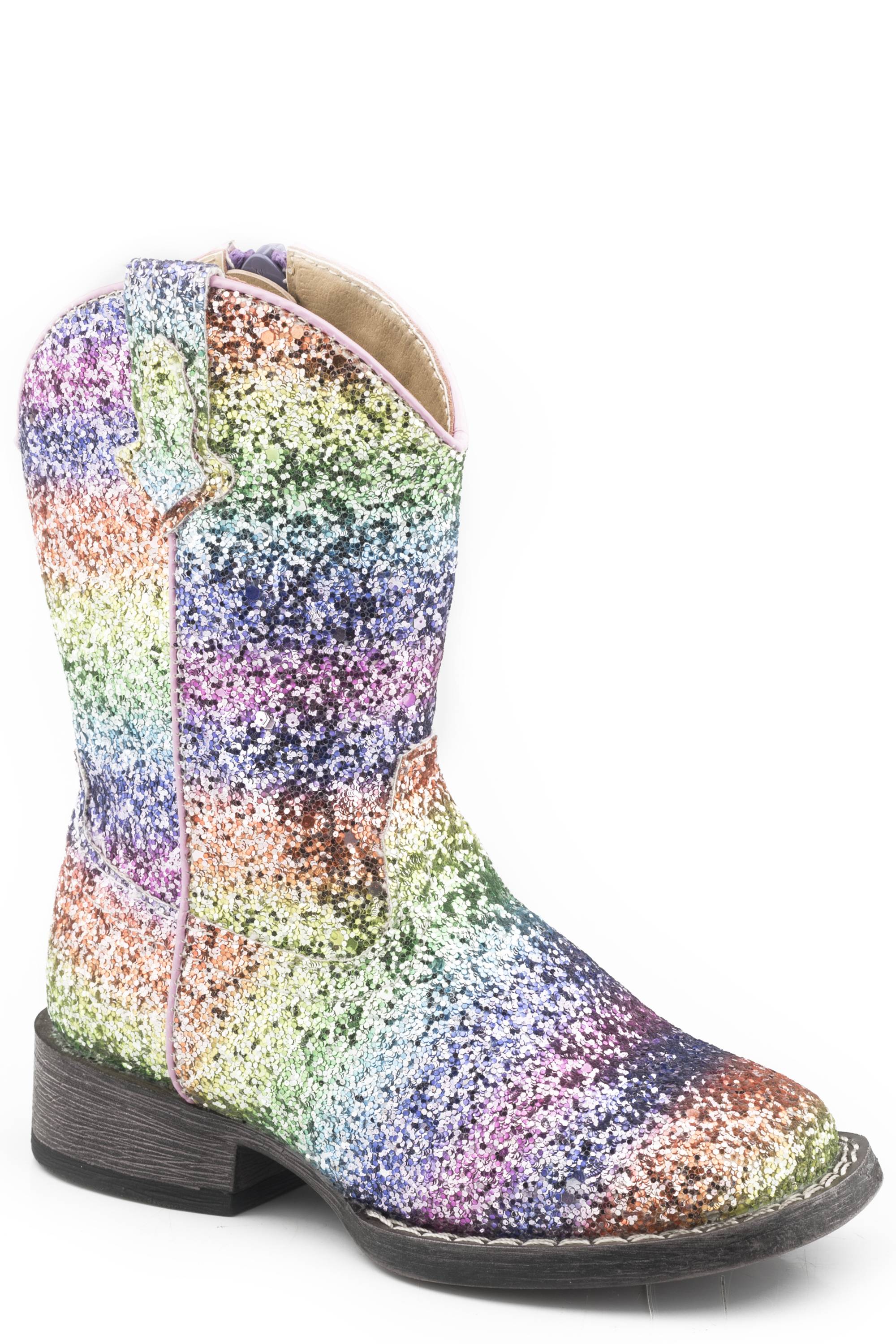 Roper Toddler Rainbow Glitter Boots