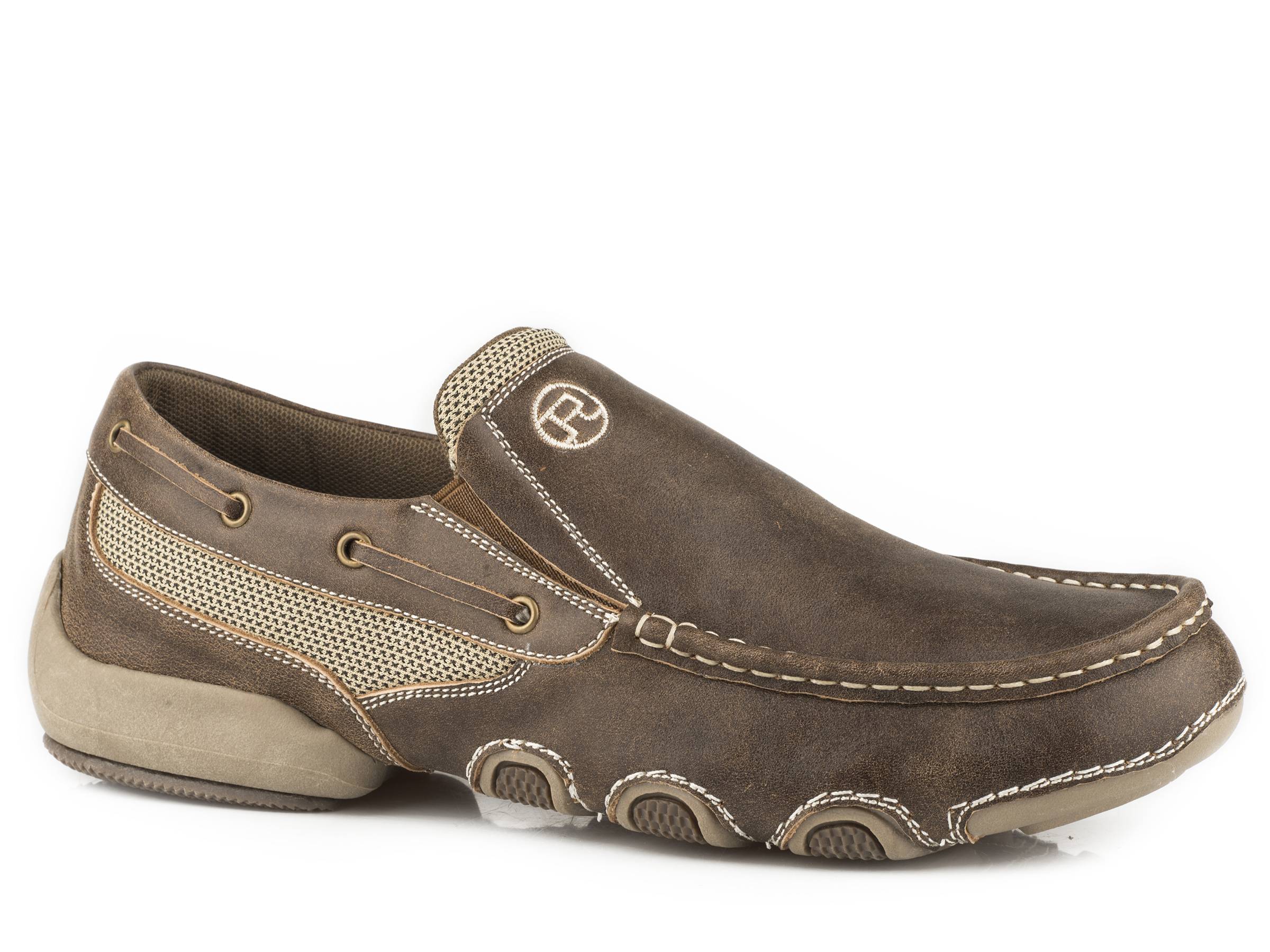 Roper Mens Twin Gore Slip-On Boat Shoes