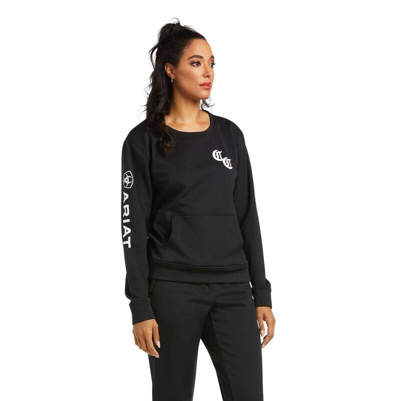 Ariat Ladies Compton Cowboys Tek Fleece Crew Sweatshirt