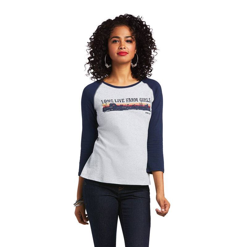 Ariat Ladies REAL Long Live Baseball Tee Shirt
