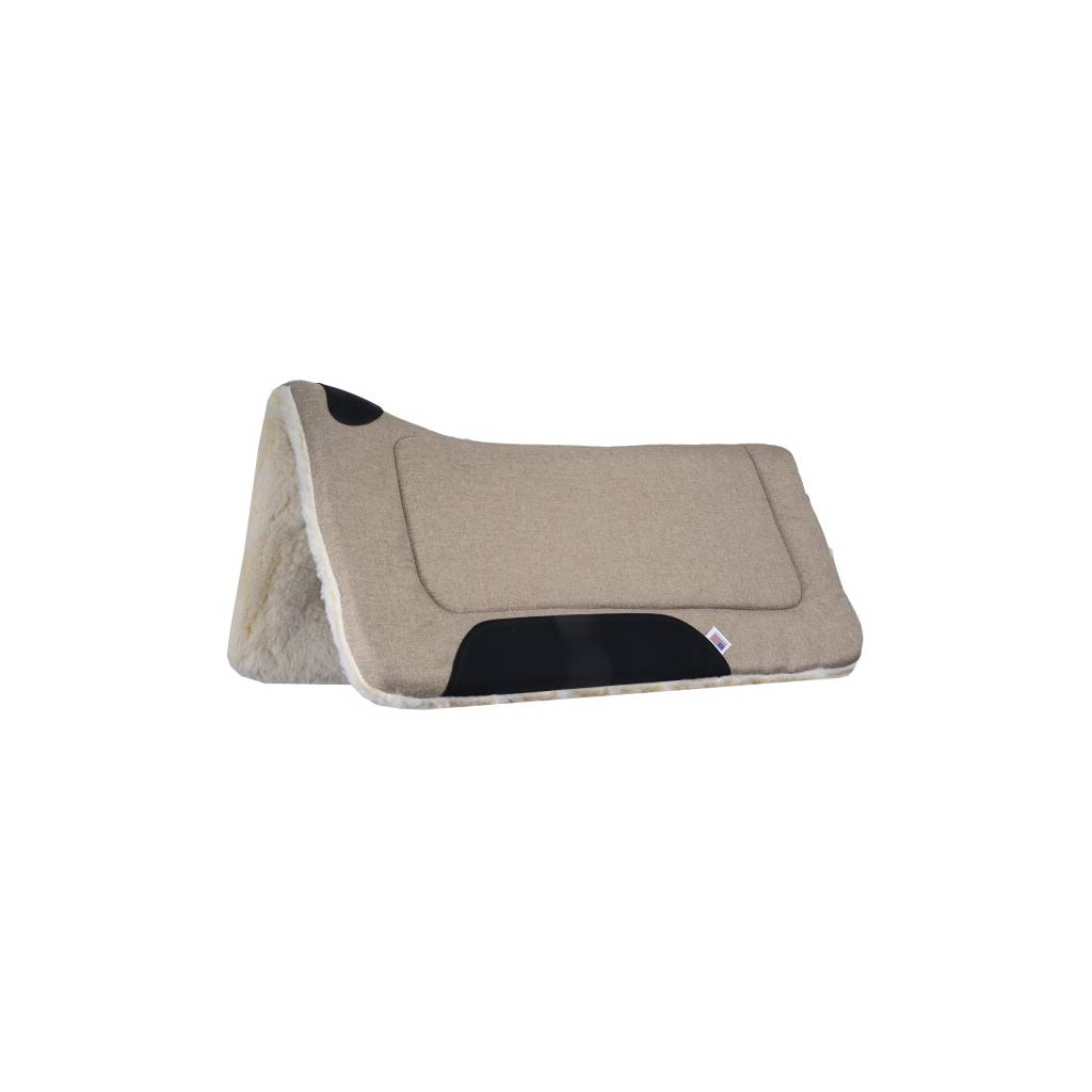 Mustang Brushed Denim Contoured Saddle Pad with Fleece Bottom