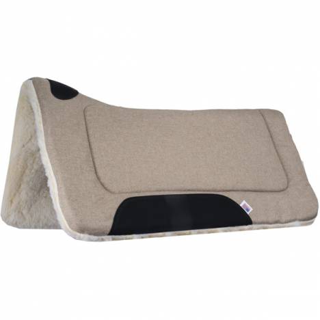 Mustang Brushed Denim Contoured Saddle Pad with Fleece Bottom