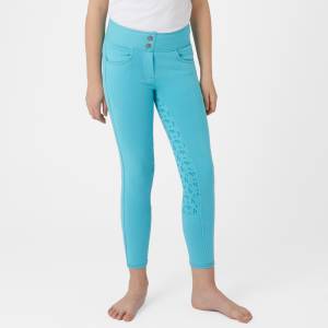 Horze Kids Marlee Pull-on Full Seat Tights with Contrast Stitching