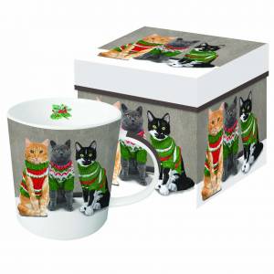 Cats In Sweaters Boxed Mug