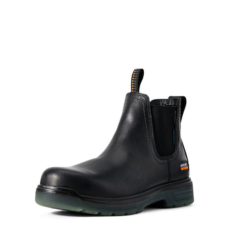 Ariat Mens Turbo Chelsea CSA Waterproof Carbon Toe Work Boots
