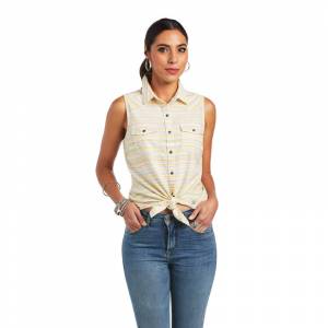 Ariat Ladies Jasmine Shirt - Yarn Dye Jacquard Stripe - X-Large