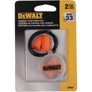 DeWalt Disposable Foam Corded Earplugs