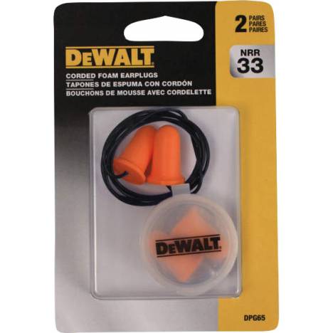 DeWalt Disposable Foam Corded Earplugs