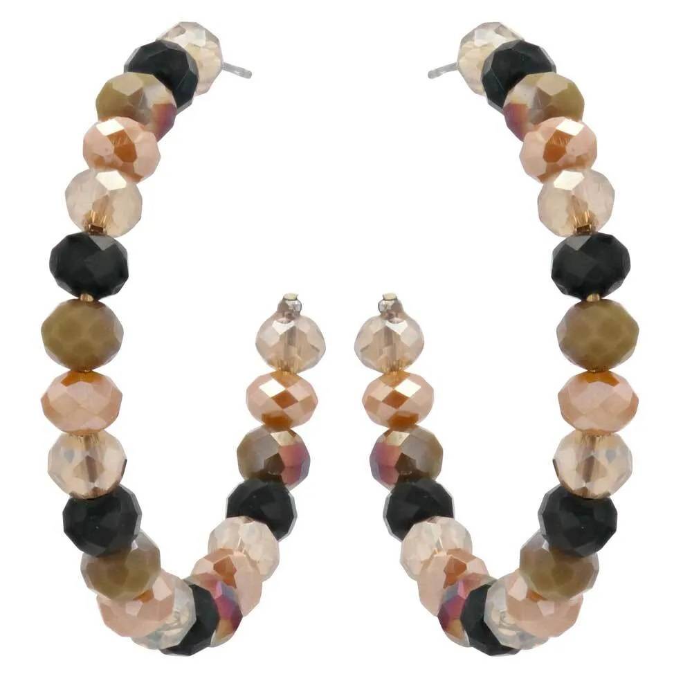 Montana Silversmiths Natures Colors Beaded Atttiude Hoop Earrings